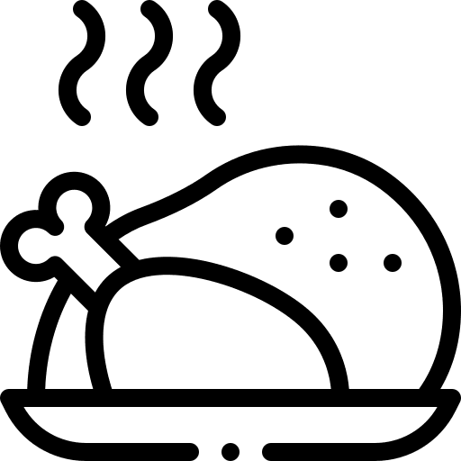 Chicken turkey food turkey leg icon