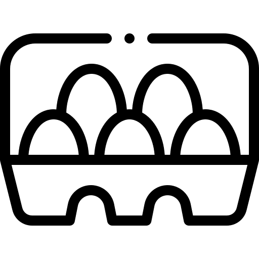 Eggs basket eggs farming and gardening icon