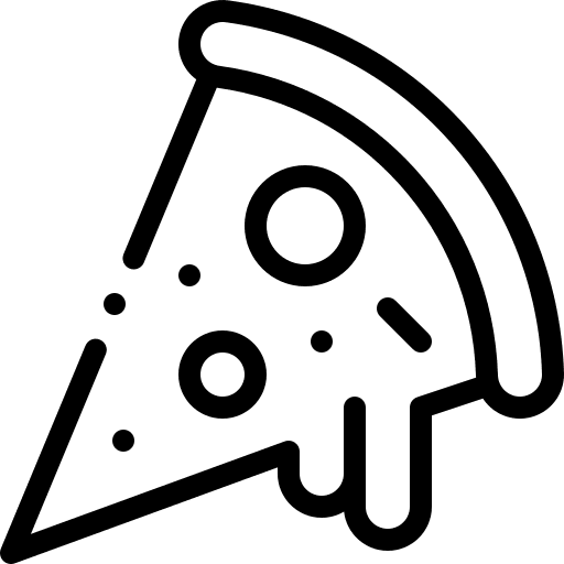 Pizza italian dishes food and restaurant icon