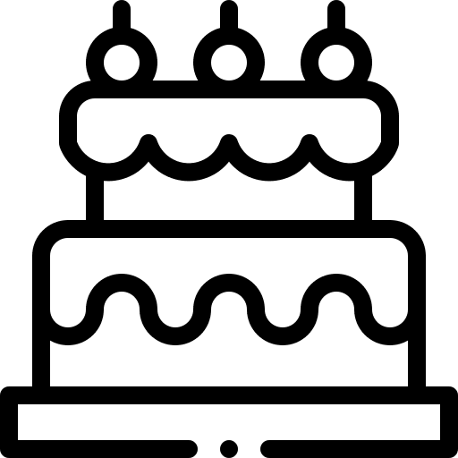 Cake birthday food and restaurant food icon