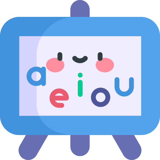 Board vowel abecedary board icon