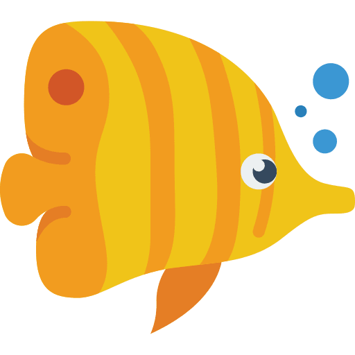 Fish wild tropical animal icon
