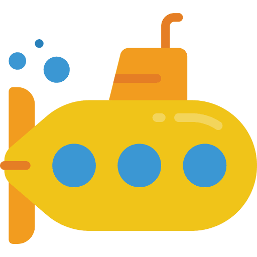 Submarine transport nautic submarine icon