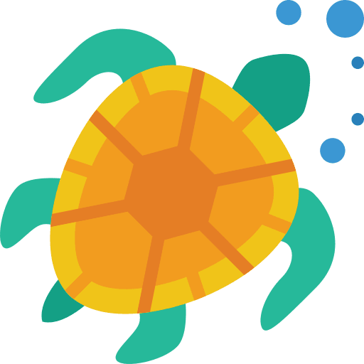 Turtle sea life aquatic animal icon
