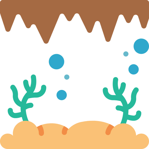 Cave nature aquarium coral icon