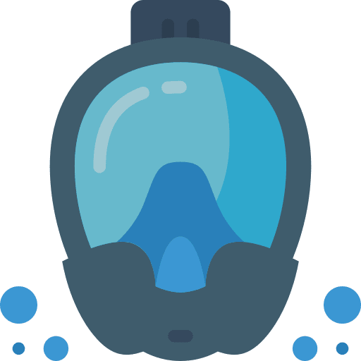 Face mask diving mask snorkeling full face icon