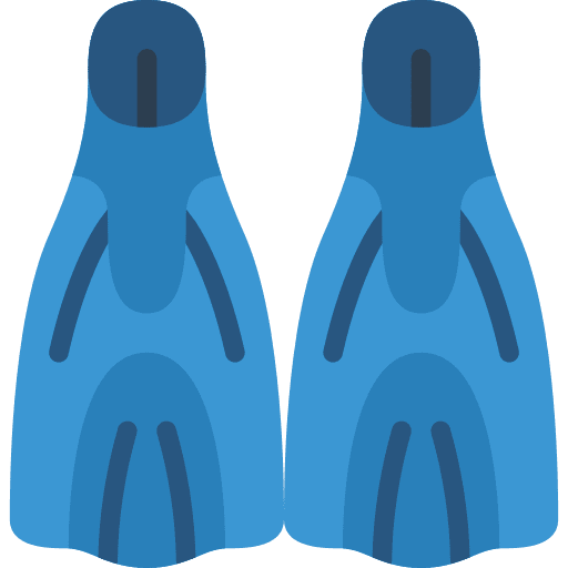 Flippers sports and competition dive fin icon