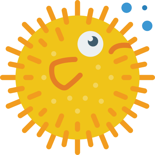 Puffer fish avatar sea wild icon