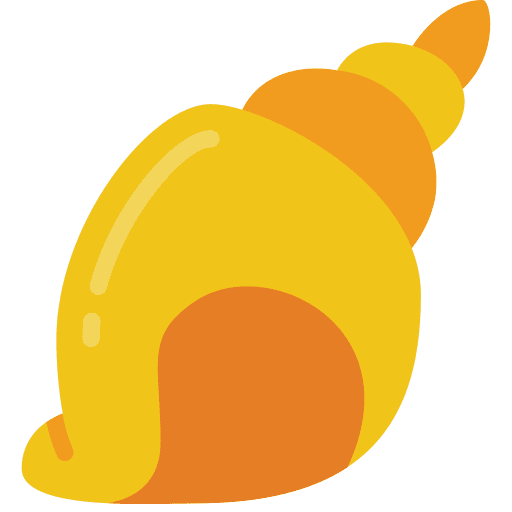 Shell sea life shell link conch shell icon