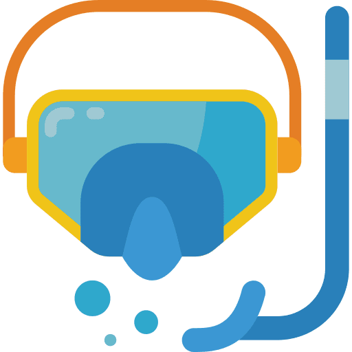 Snorkel hobbies and free time holidays sea icon