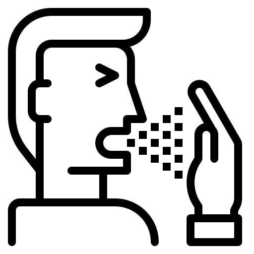 Cough breath healthcare and medical flu icon