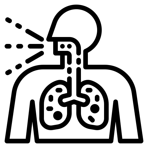 Cough lung bacteria cough icon