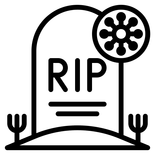 Death coronavirus death miscellaneous icon
