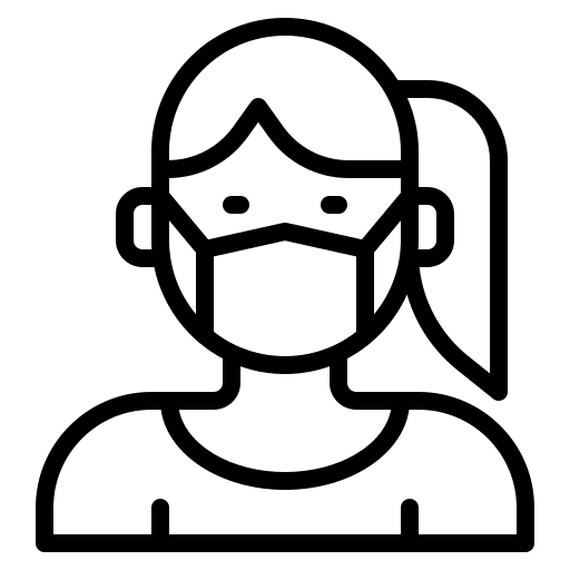 Face mask avatar face mask healthcare icon