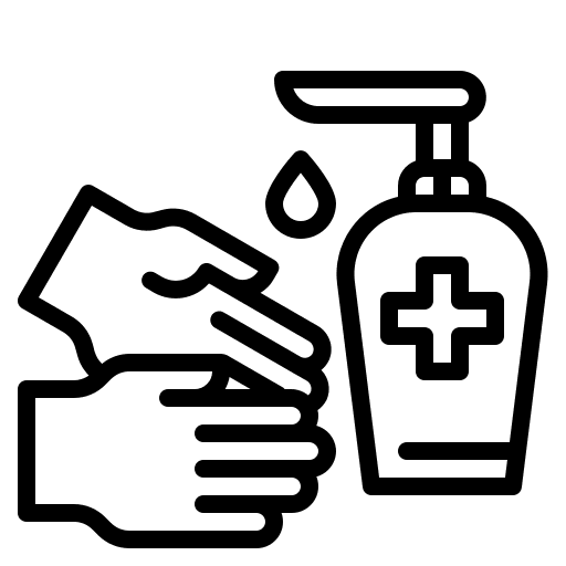 Hand sanitizer washing hygiene hands icon