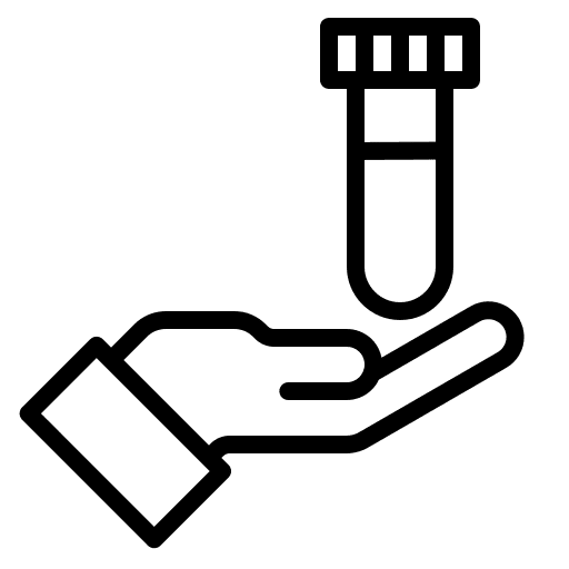 Vaccine medication hand health care icon