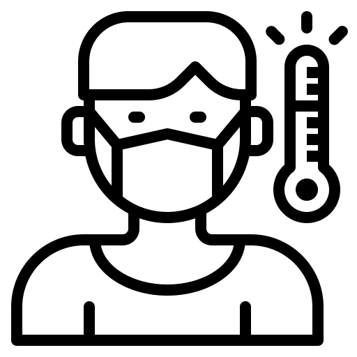 High temperature avatar man temperature icon
