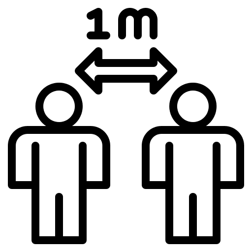 Long distance coronavirus people covid 19 icon