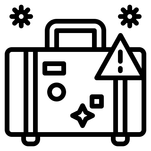 No travelling infestation coronavirus healthcare and medical icon