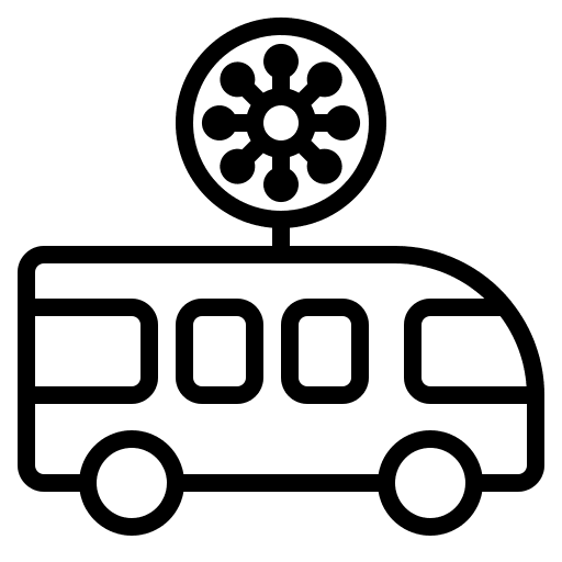 Bus healthcare virus travel icon