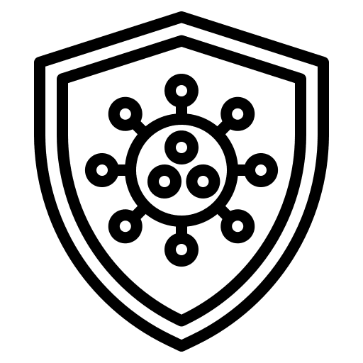 Protection coronavirus virus healthcare and medical icon