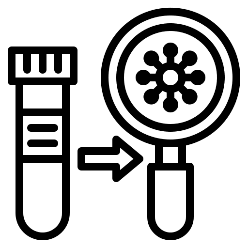 Search research healthcare and medical lab icon