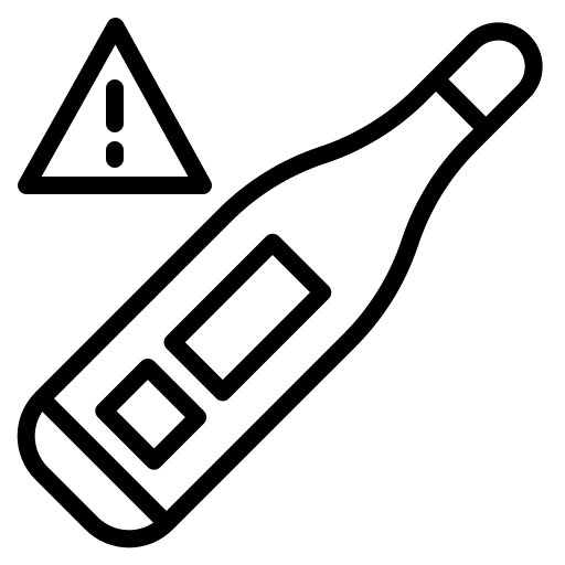 Thermometer thermometer temperature warning sign icon