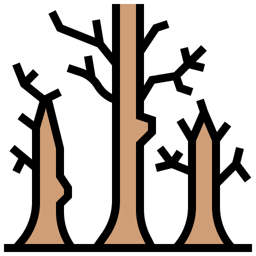 Dead tree nature botanic ecology and environment icon