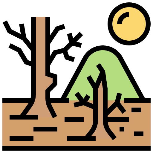 Drought nature dead tree ecology and environment icon