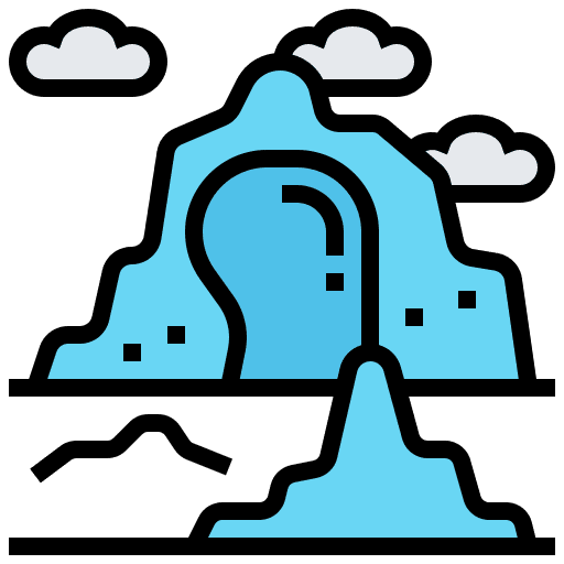 Glacier iceberg ecology and environment polar icon
