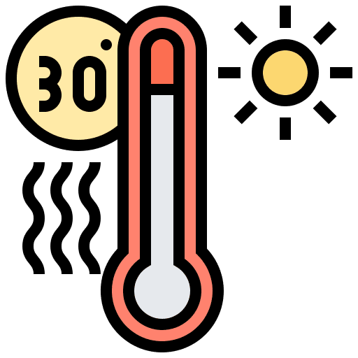 High temperature warmth ecology and environment celsius icon