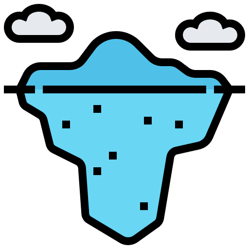 Iceberg nature ice polar icon