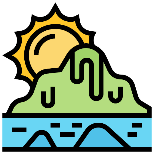 Melting iceberg ecology and environment nature icon
