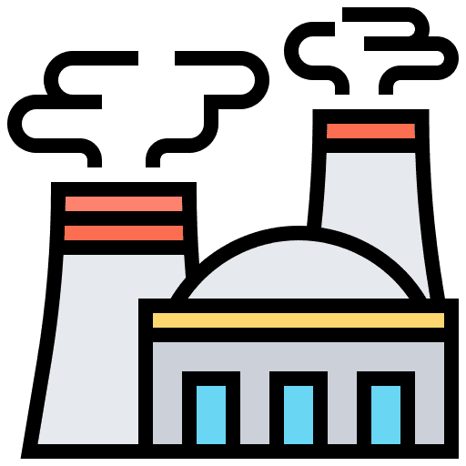 Nuclear plant ecology and environment industry radiation icon