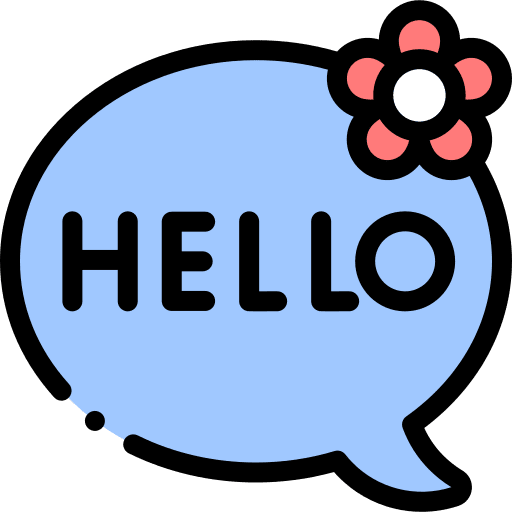 Hello hello chat bubble speech bubble icon