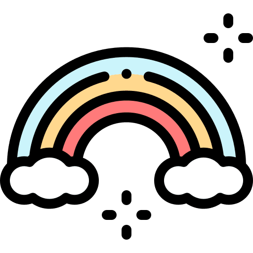 Rainbow arc forecast pride icon