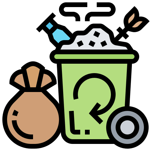 Trash trash food waste basket icon