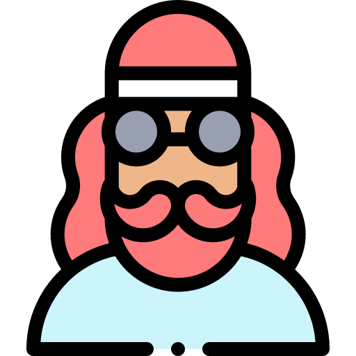 Hippie man business boy icon