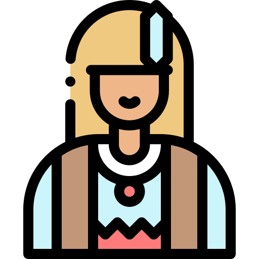 Hippie profile girl miscellaneous icon