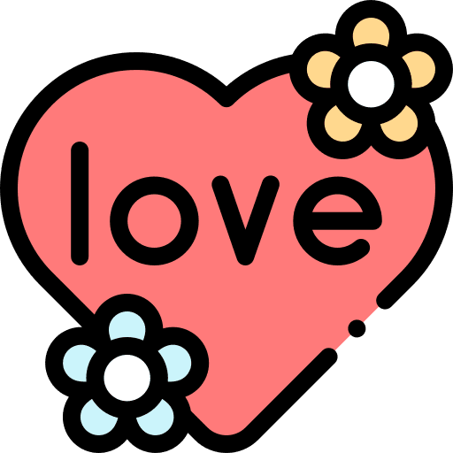 Love peace love heart icon