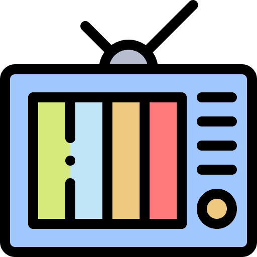 Tv screen antenna channel icon