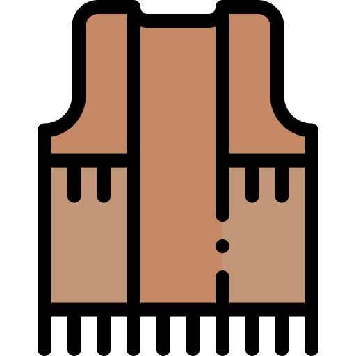 Vest fashion hippie party icon