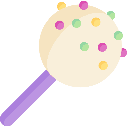 Cake pop kid and baby cake pop dessert icon