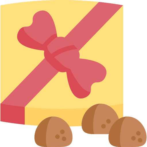 Chocolate box present gift dessert icon