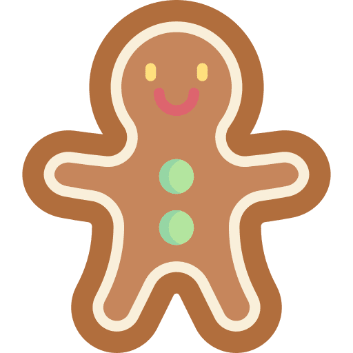 Gingerbread man dessert food and restaurant gingerbread man icon