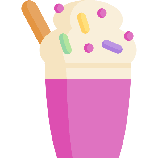 Cocktail ice cream meal glass icon