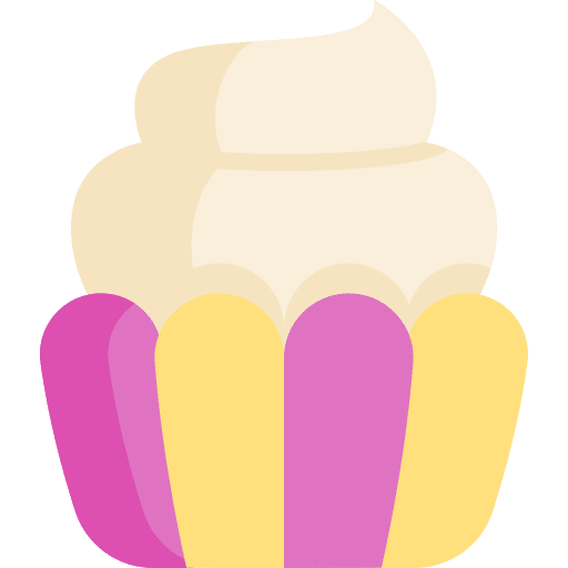Cupcake baked food birthday cupcake icon