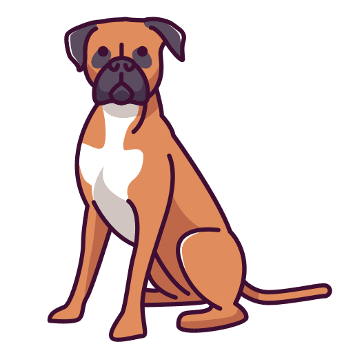 Boxer dog animals pets icon