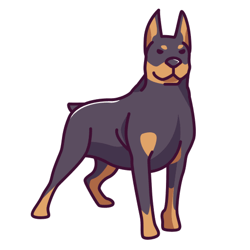 Doberman pets dog doberman icon
