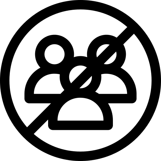 Avoid crowds thermometer sick healthcare and medical icon